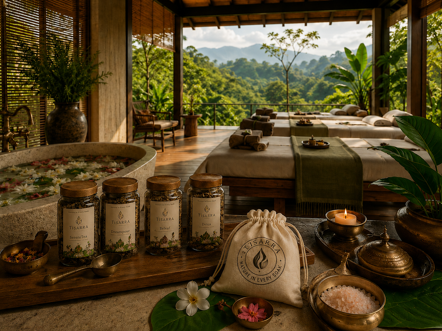 A luxury botanical bath ritual